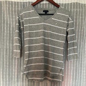 Nautica Striped 3/4 Sleeve Top